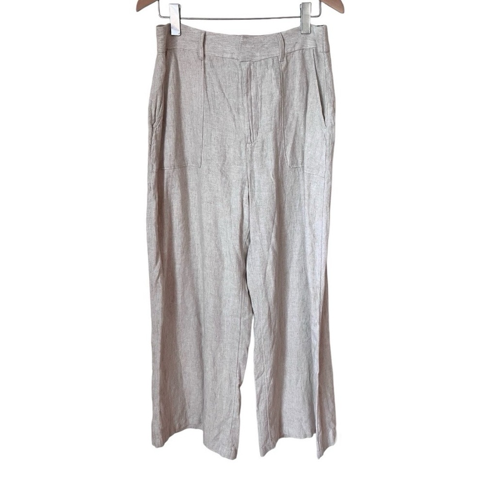 Abercrombie & Fitch Tailored Wide Leg Linen Pants